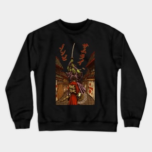 Samourai Zombie for Manga Fans Crewneck Sweatshirt